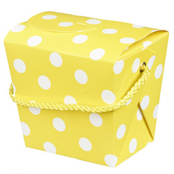 Noodle Boxes - 4pc - Yellow Dots