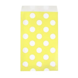 Paper Treat Bags - 12pcs - Dots - Yellow