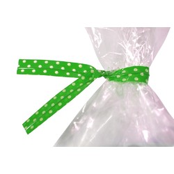 Twist Ties - 50pcs - Dots - Green