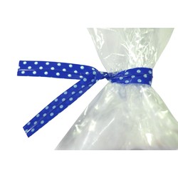 Twist Ties - 50pcs - Dots - Blue