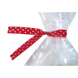 Twist Ties - 50pcs - Dots - Red