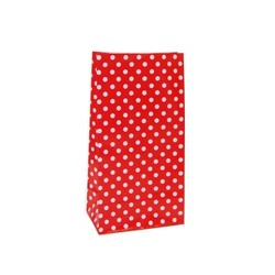 Coloured Gift Bags - Red Dots Paper Bags