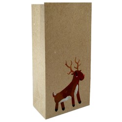 Party Bags - Christmas Kraft Loot Bag - Reindeer
