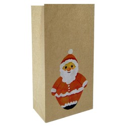 Party Bags - Christmas Kraft Loot Bag - Jolly Santa