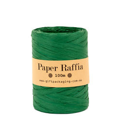 Paper Raffia - 5mm x 100metres - Dark Green