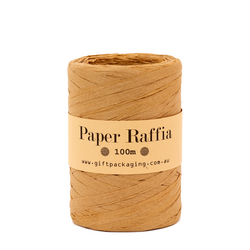 Paper Raffia - 5mm x 100metres - Kraft Brown