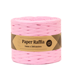 Paper Raffia - 5mm x 500 metres - Light Pink