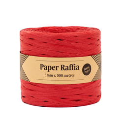 Paper Raffia - 5mm x 500 metres - Red