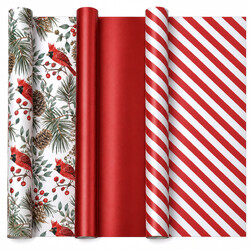 3 Pack Gift Wrap Rolls - Classic Christmas | 43cm x 3M