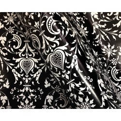 Wrapping Paper - 500mm x 60M - Black Florentine