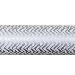 Wrapping Paper - 500mm x 60M - Batik Metallic Silver Chevron - 60-70gsm