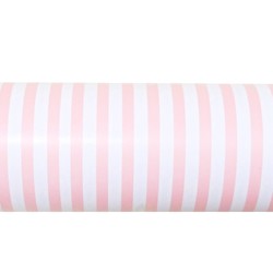 Wrapping Paper - 500mm x 60M - Light Pink stripes - 60-70gsm