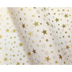 Wrapping Paper - 500mm x 60M - Gold Stars