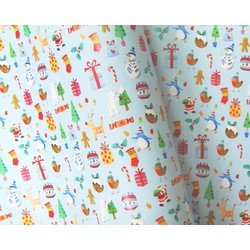 Counter Roll - 500mm x 60M - Christmas Wrapping Paper - Fun Kids Christmas Design