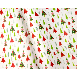 Christmas Wrapping Paper - 500mm x 60M - Geometric Christmas Trees