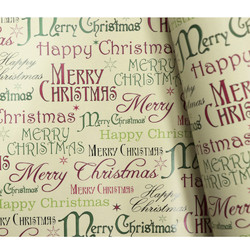 Counter Roll - 500mm x 60M - Wrapping Paper - Merry Christmas Wrap