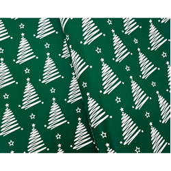 Christmas Wrapping Paper - 500mm x 60M - White Trees