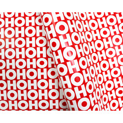 Wrapping Paper - 500mm x 60M - Christmas Wrapping Paper - Ho Ho Ho!