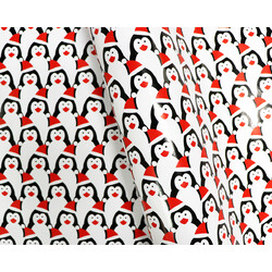 Wrapping Paper - 500mm x 60M - Christmas Wrapping Paper - Cute Penguins