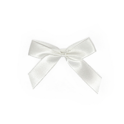 Satin Gift Bows - 7cm - White