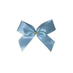 Satin Bow - 7cm - Light Blue - 100pk