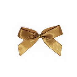 Satin Gift Bows - 7cm - Antique Gold