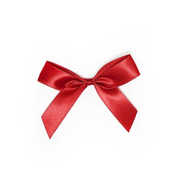 Satin Gift Bows - 7cm - Red