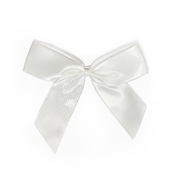 Satin Gift Bows - 10cm - White