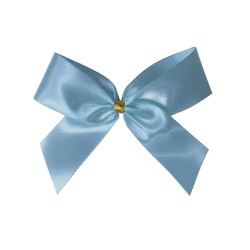 Satin Bow - 10cm - Light Blue - 50pk