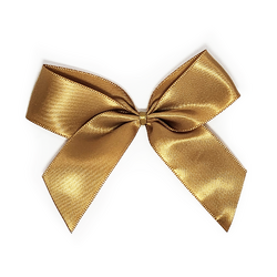 Satin Gift Bows - 10cm - Antique Gold