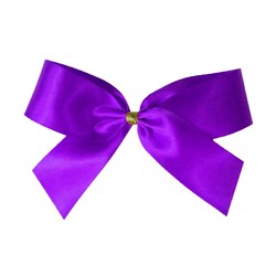 Satin Bow - 10cm - Purple - 50pk