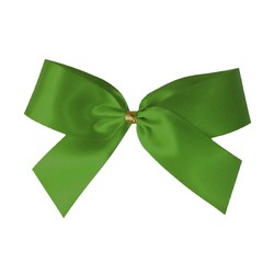 Satin Bow - 10cm - Moss Green - 50pk