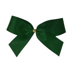 Satin Bow With Bottle Loop - 10cm - Emerald Green - 50pk
