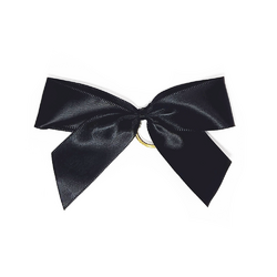Satin Gift Bows With Bottle Loop - 10cm - Black