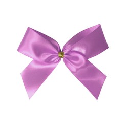 Satin Bow With Bottle Loop - 10cm - Dusty Rose - 50pk