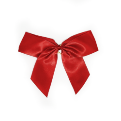 Satin Gift Bows With Bottle Loop - 10cm - Red