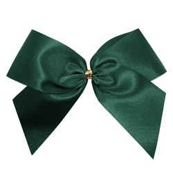 Satin Bow - 12cm - Dark Green - 100pk