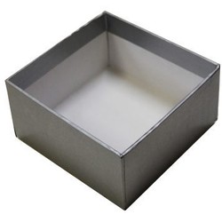 Rigid Box - No Lid - 115mm x 115mm x 60 - Silver