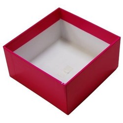 Rigid Box - No Lid - 115mm x 115mm x 60 - Pink