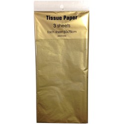 Tissue Paper - 3 sheet -Metallic Gold
