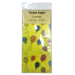 Tissue Paper Printed - 3 sheet - Balloons
