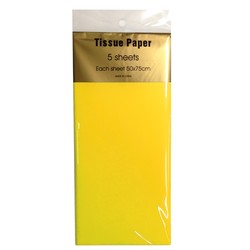 Tissue Paper - 5 sheet - Yellow