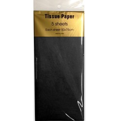 Tissue Paper - 5 sheet - Black