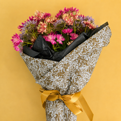 Tissue Paper Ream - 750mm x 500mm, 240 Sheets - Gold Florentine