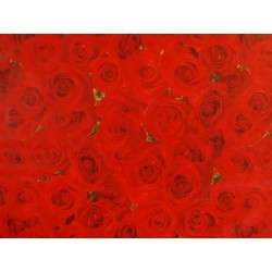 Tissue Paper Ream 750mm x 500mm, 240 Sheets - Red Roses