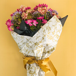 Tissue Paper Ream - 750mm x 500mm, 240 Sheets - Gold Florentine