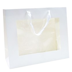Window Gift Bag - Medium/Large Boutique Matt Finish - White