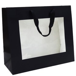 Window Gift Bag - Medium/Large Boutique Matt Finish - Black