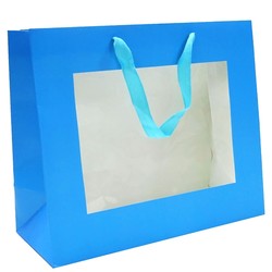 Window Gift Bag - Medium/Large Boutique Matt Finish - Blue
