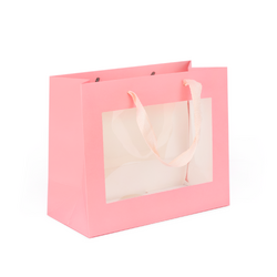 Window Gift Bag - Small/Medium Boutique Matt Finish - Light Pink